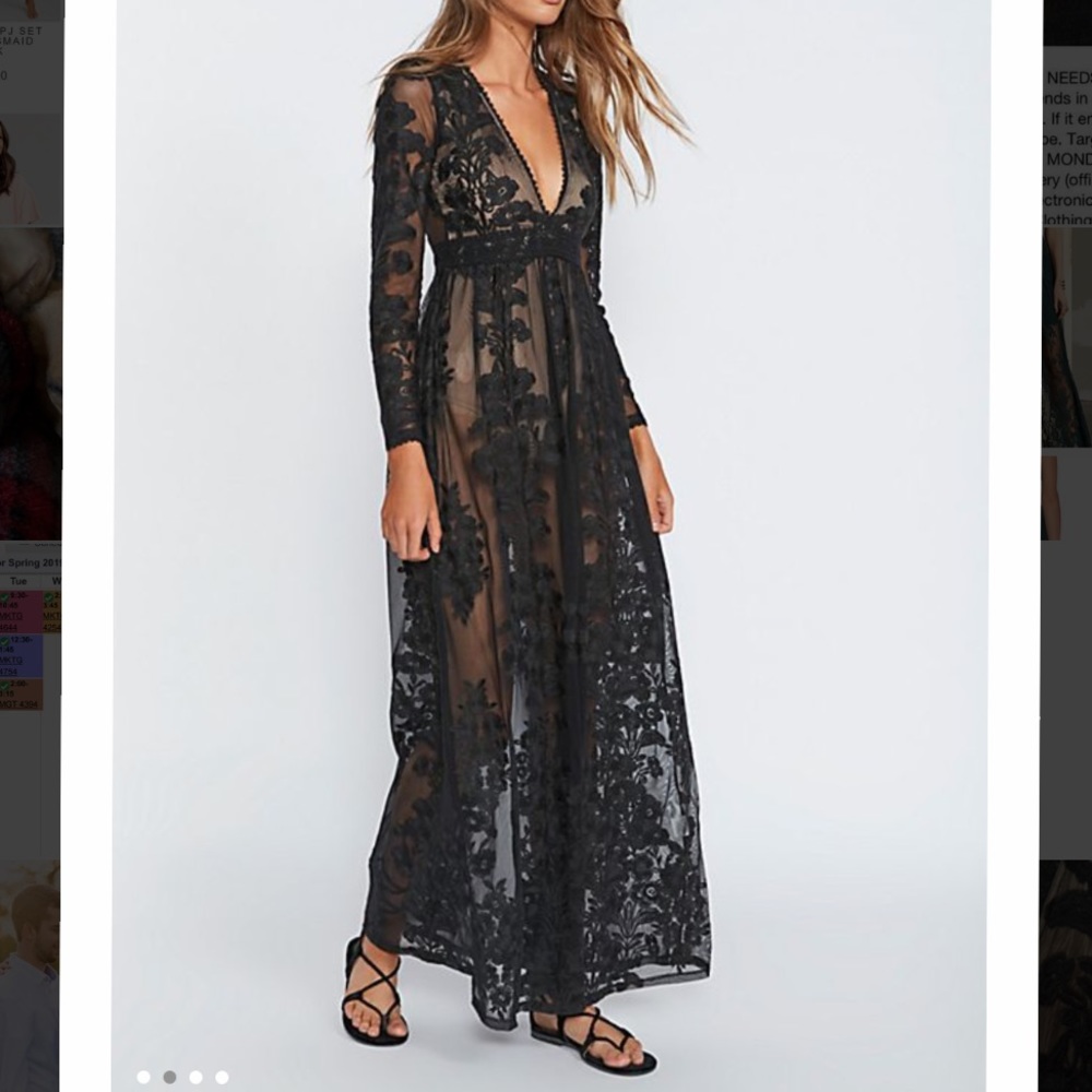 For Love and Lemons Temecula Maxi Dress, Size XS